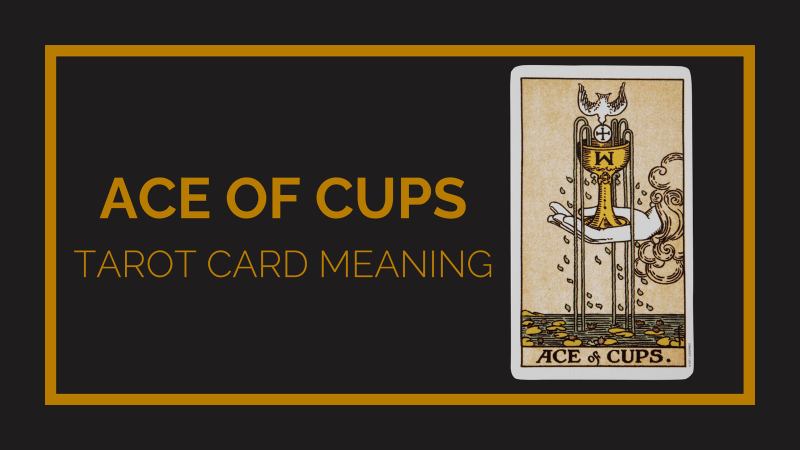 Ace of cups tarot card meaning | tarot with gord