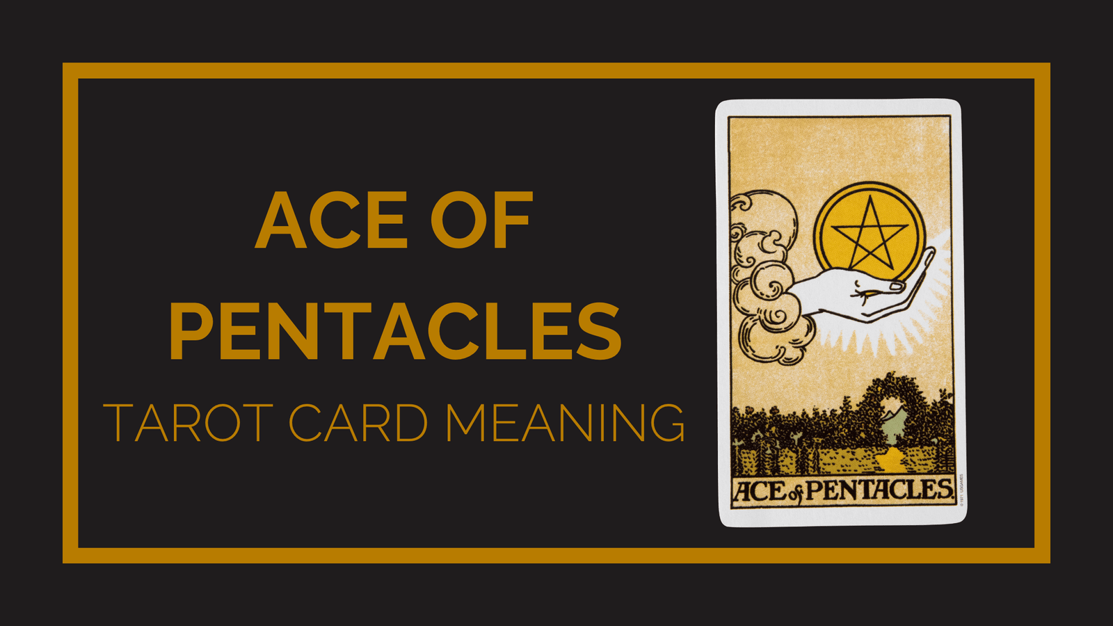 Ace of pentacles tarot card meaning | tarot with gord