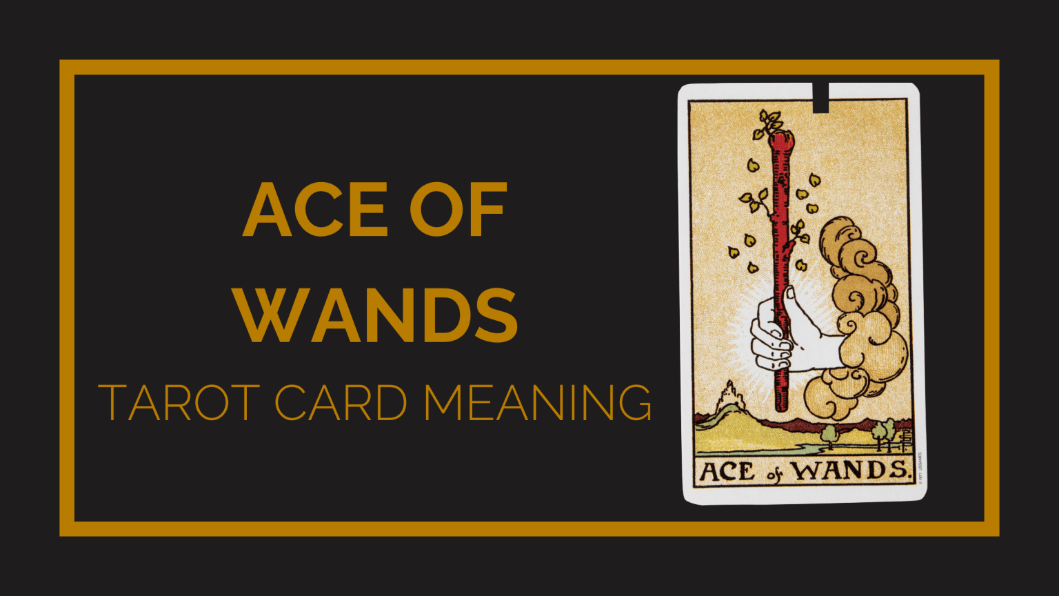 Ace Of Wands Tarot Card Meaning | Tarot With Gord