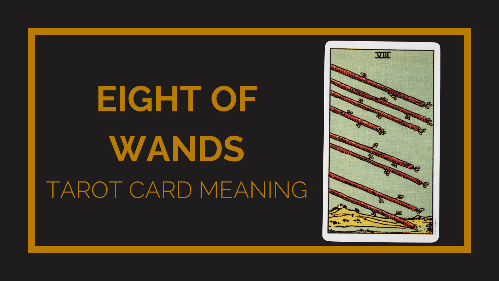 Eight of wands tarot card meaning | tarot with gord
