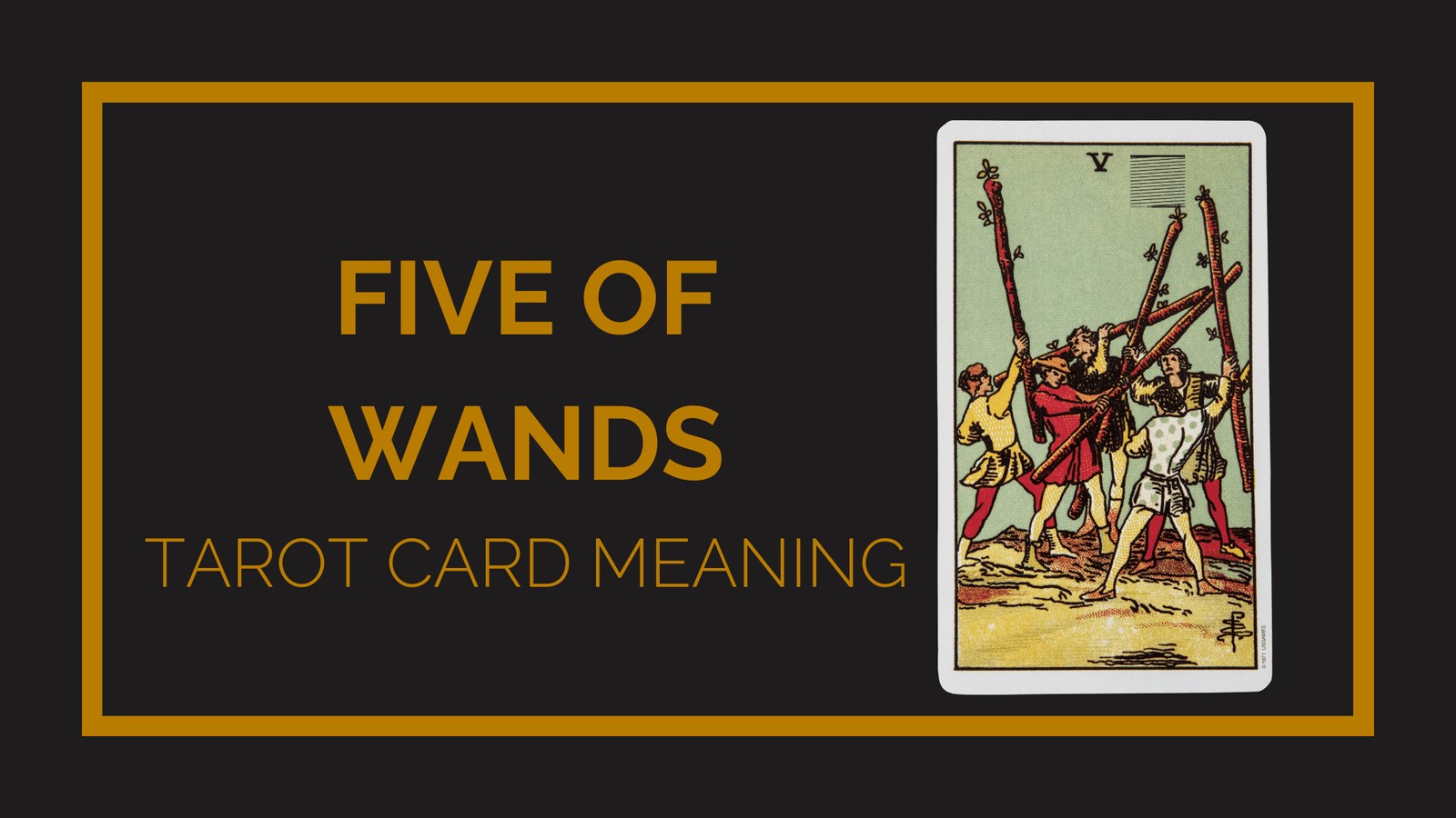Five of wands tarot card meaning | tarot with gord