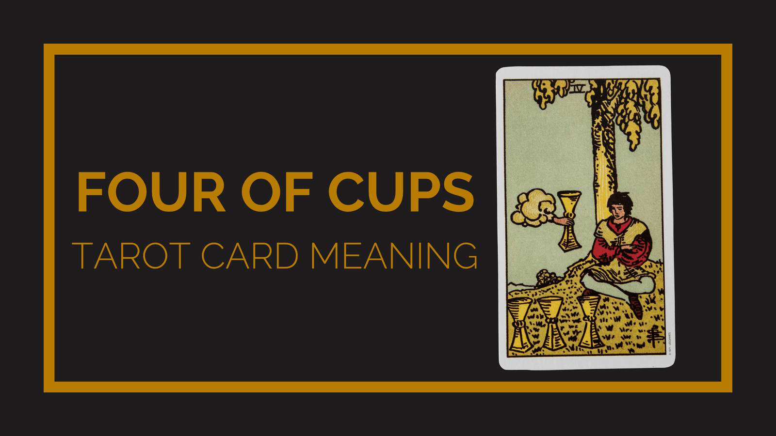 Four of cups tarot card meaning | tarot with gord