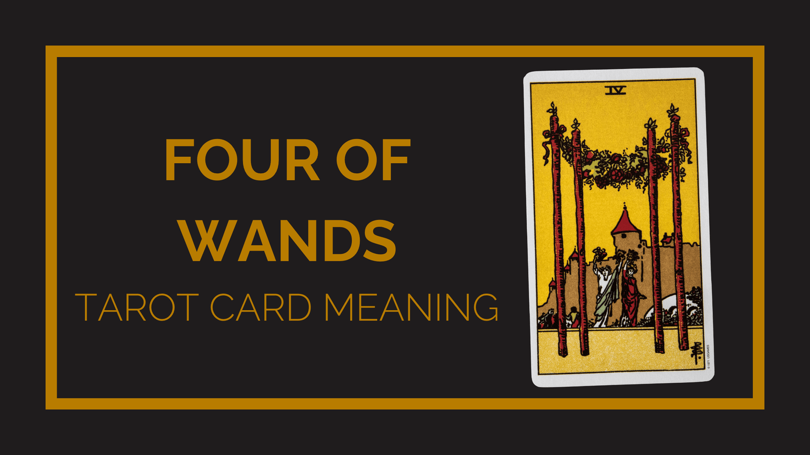 Four of wands tarot card meaning | tarot with gord