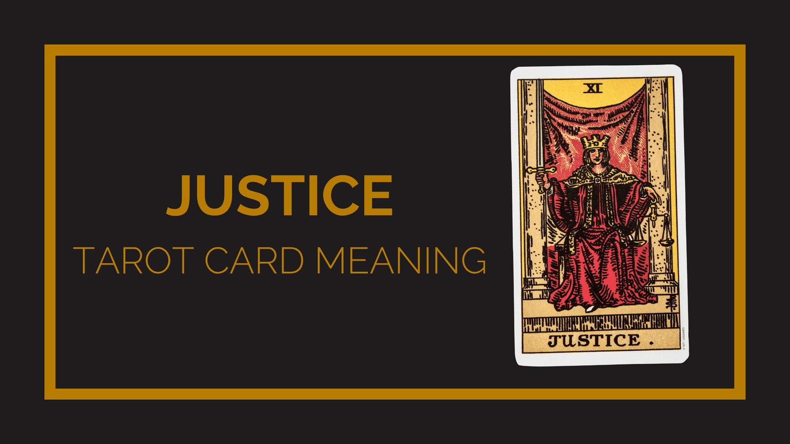 Justice tarot card meaning | tarot with gord