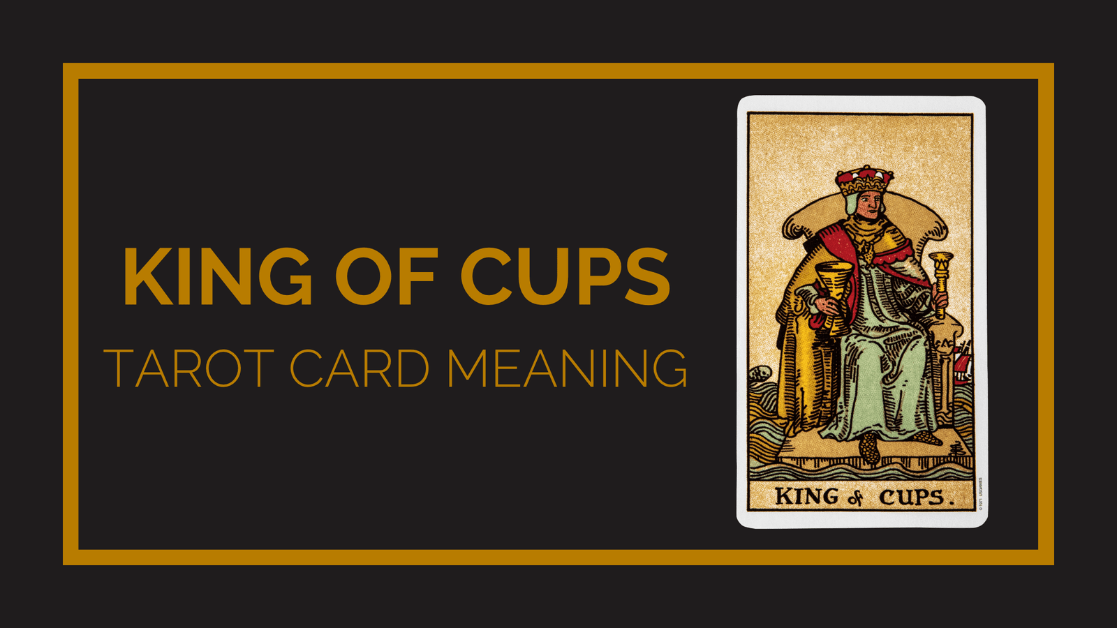 King of cups tarot card meaning | tarot with gord