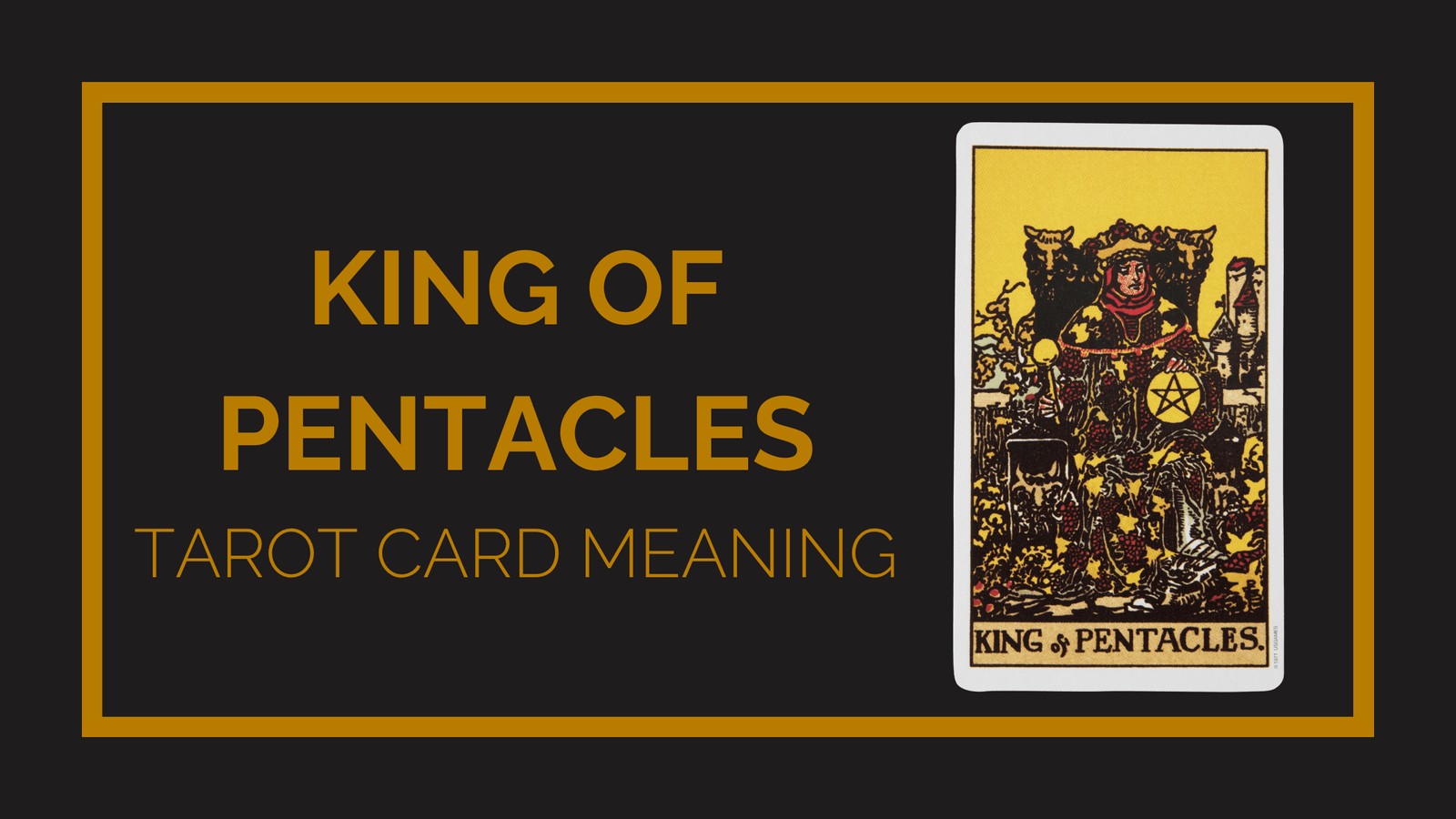 King of pentacles tarot card meaning | tarot with gord
