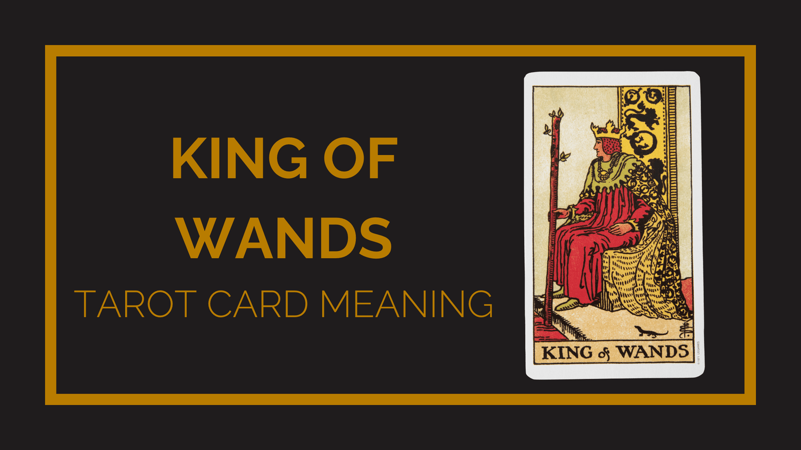 King of wands tarot card meaning | tarot with gord
