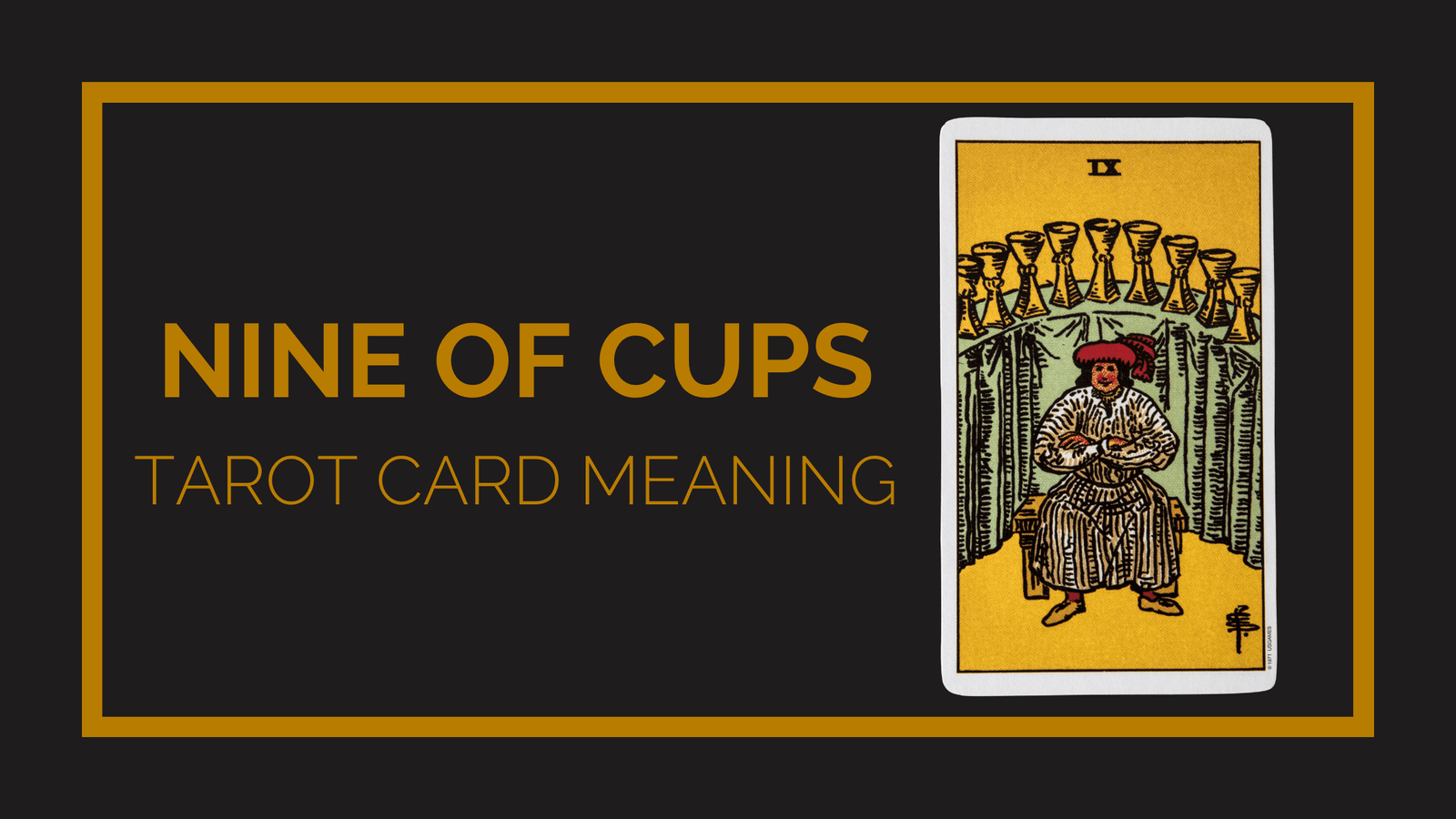 Nine of cups tarot card meaning | tarot with gord