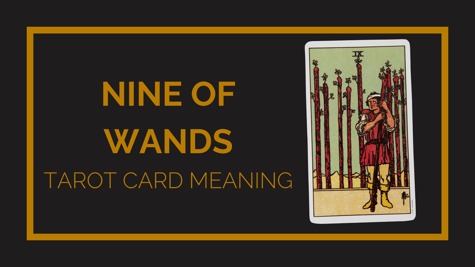 Nine of wands tarot card meaning | tarot with gord