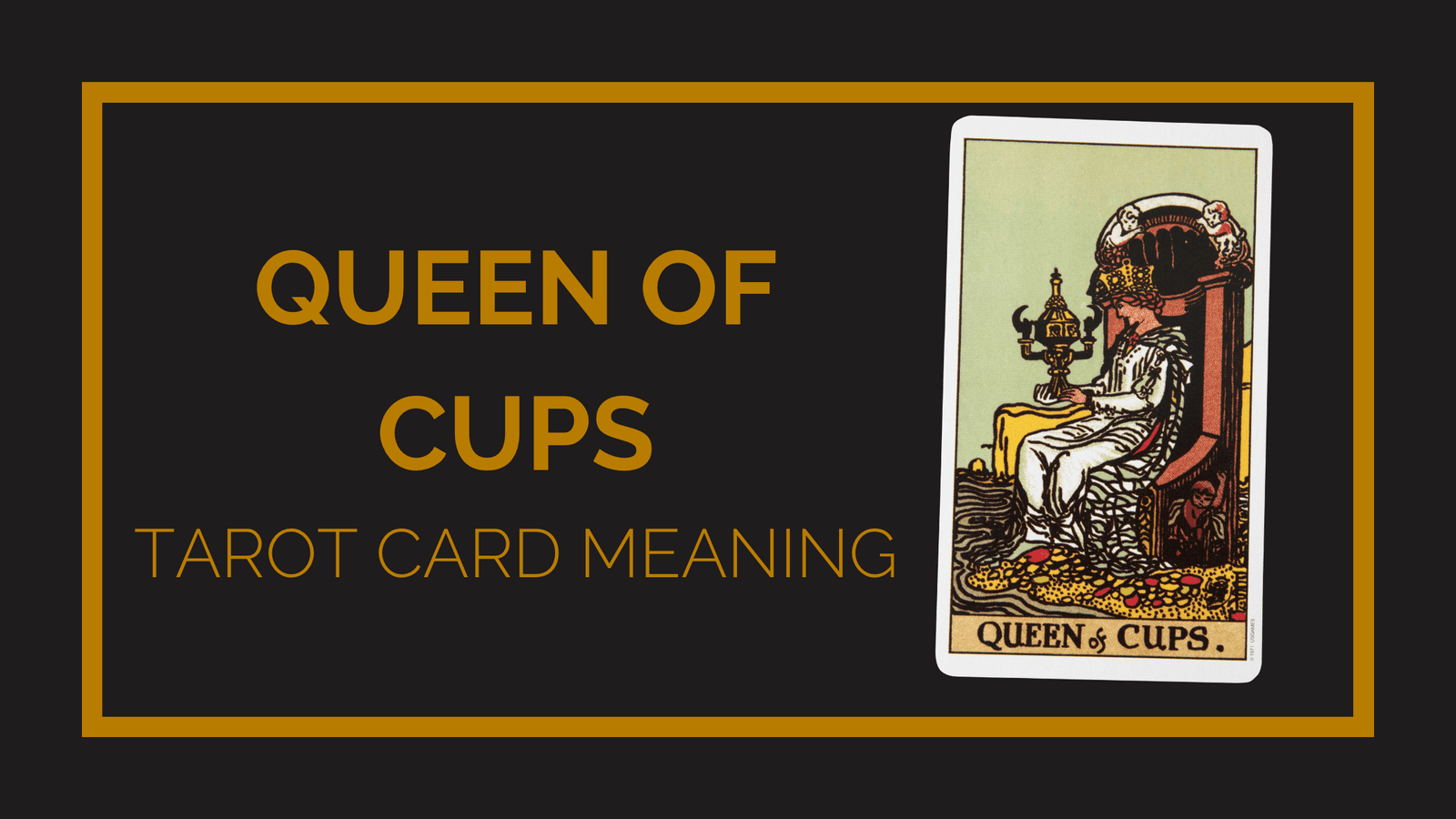 Queen of cups tarot card meaning | tarot with gord