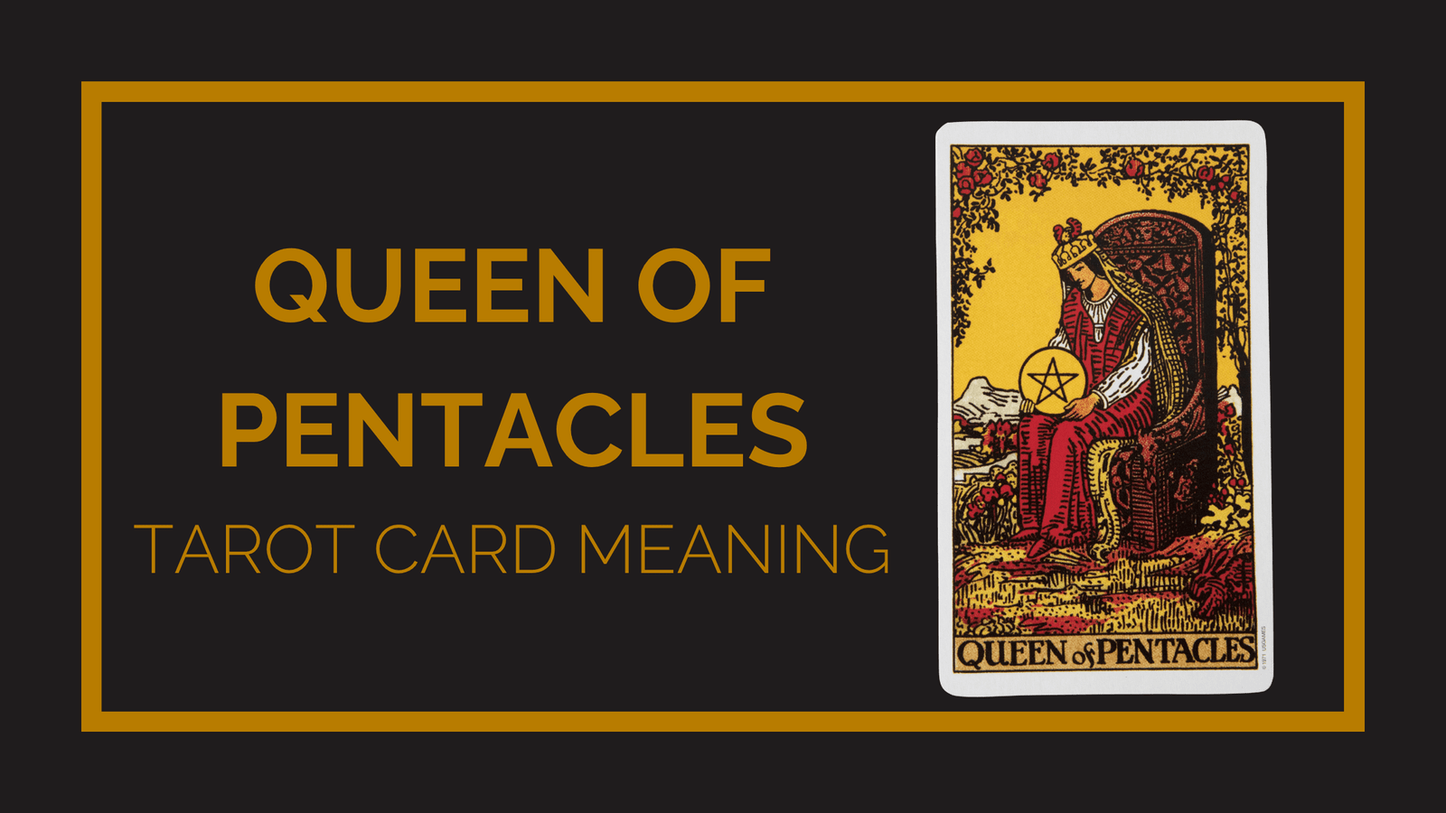 Queen of pentacles tarot card meaning | tarot with gord