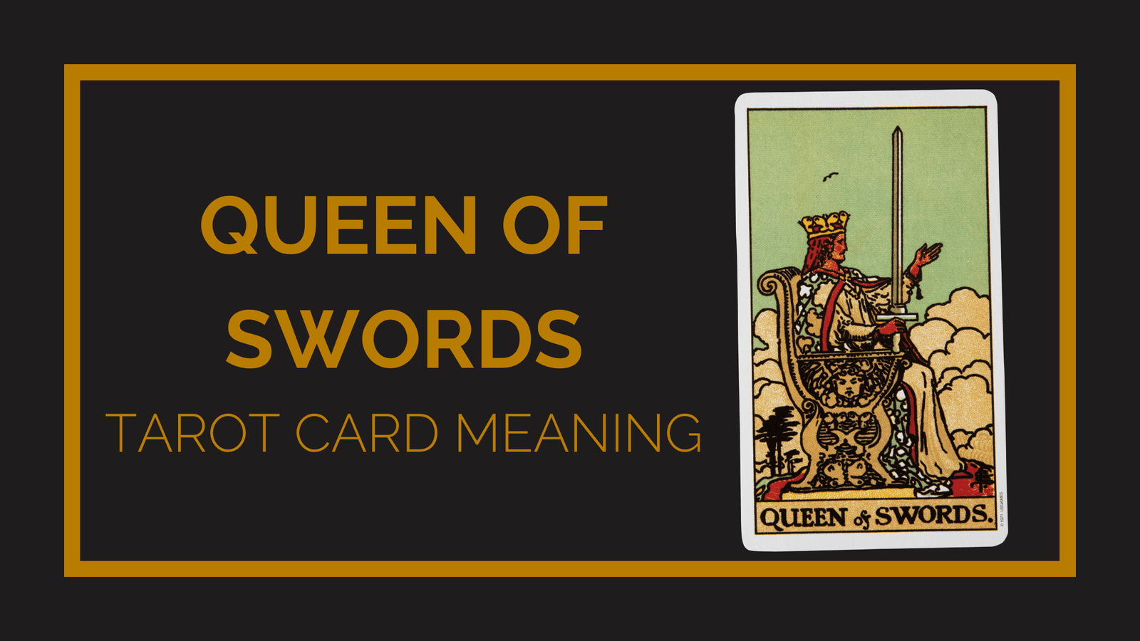 Queen of swords tarot card meaning | tarot with gord