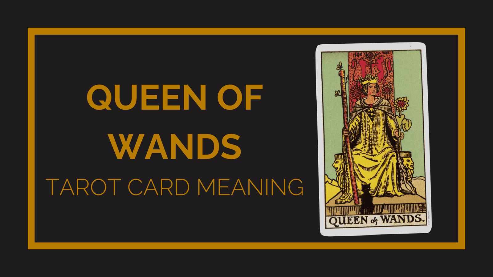 Queen of wands tarot card meaning | tarot with gord
