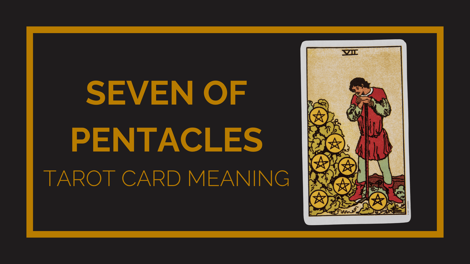 Seven of pentacles tarot card meaning | tarot with gord