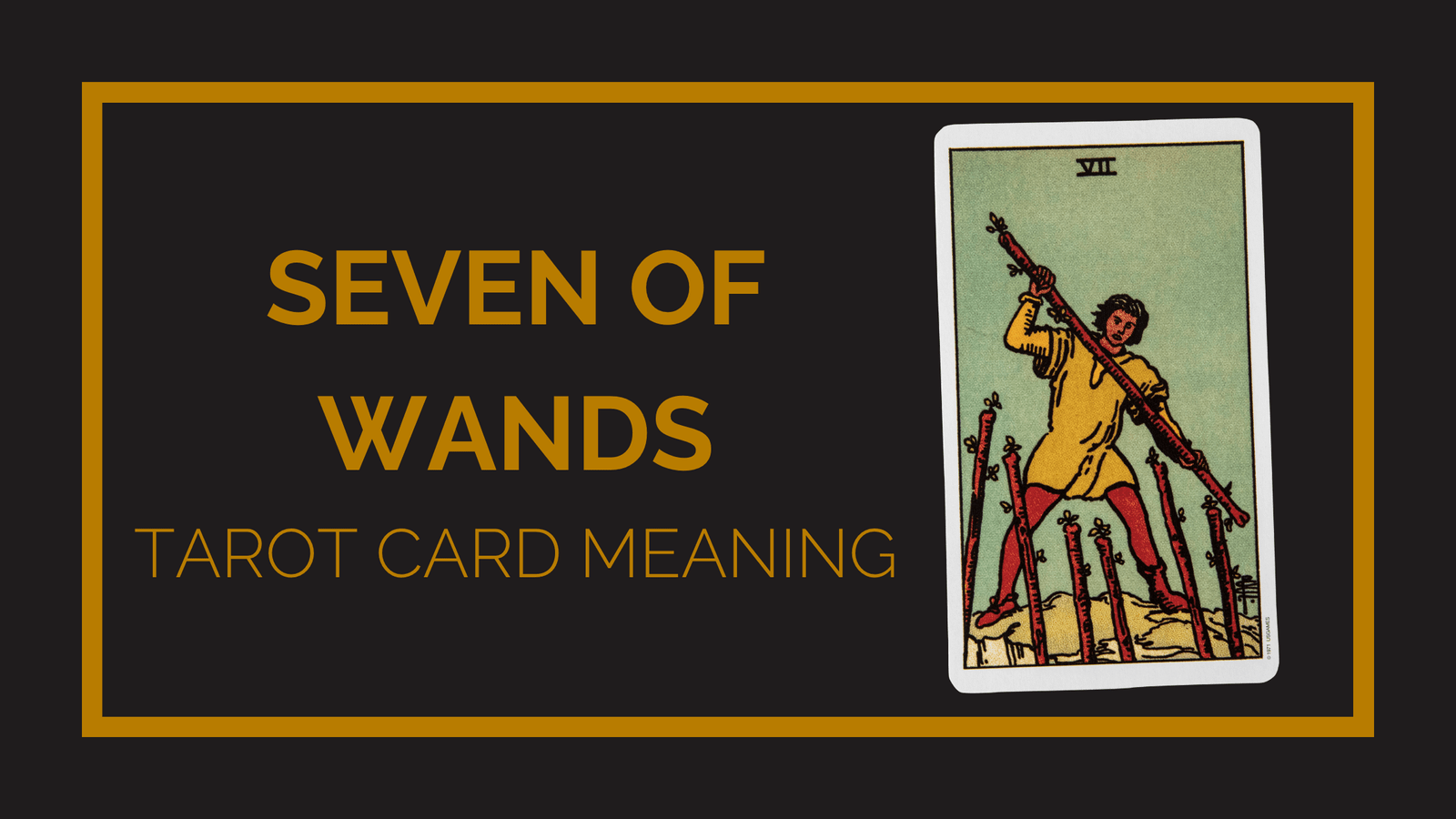 Seven of wands tarot card meaning | tarot with gord