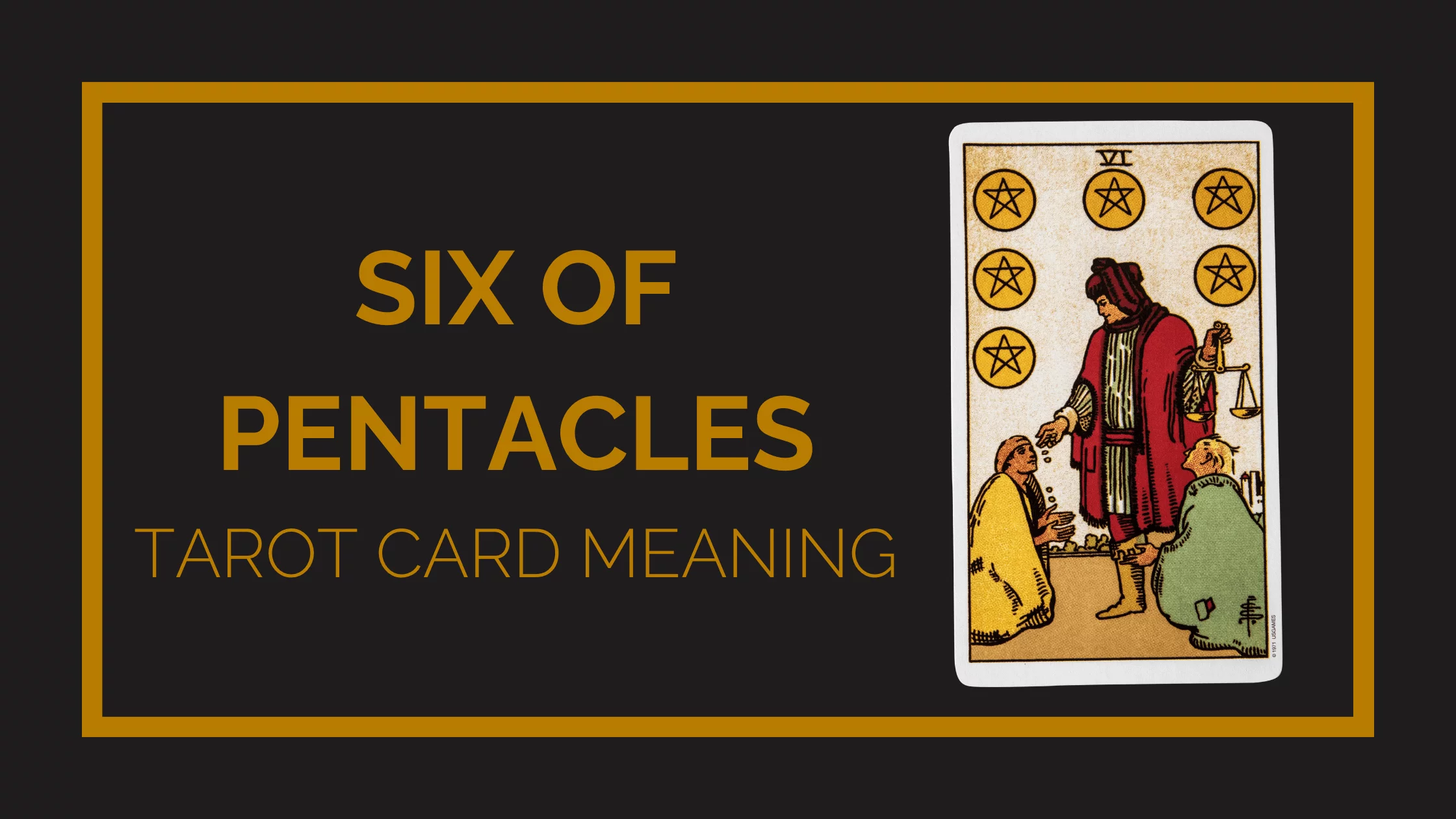 Six of pentacles tarot card meaning | tarot with gord
