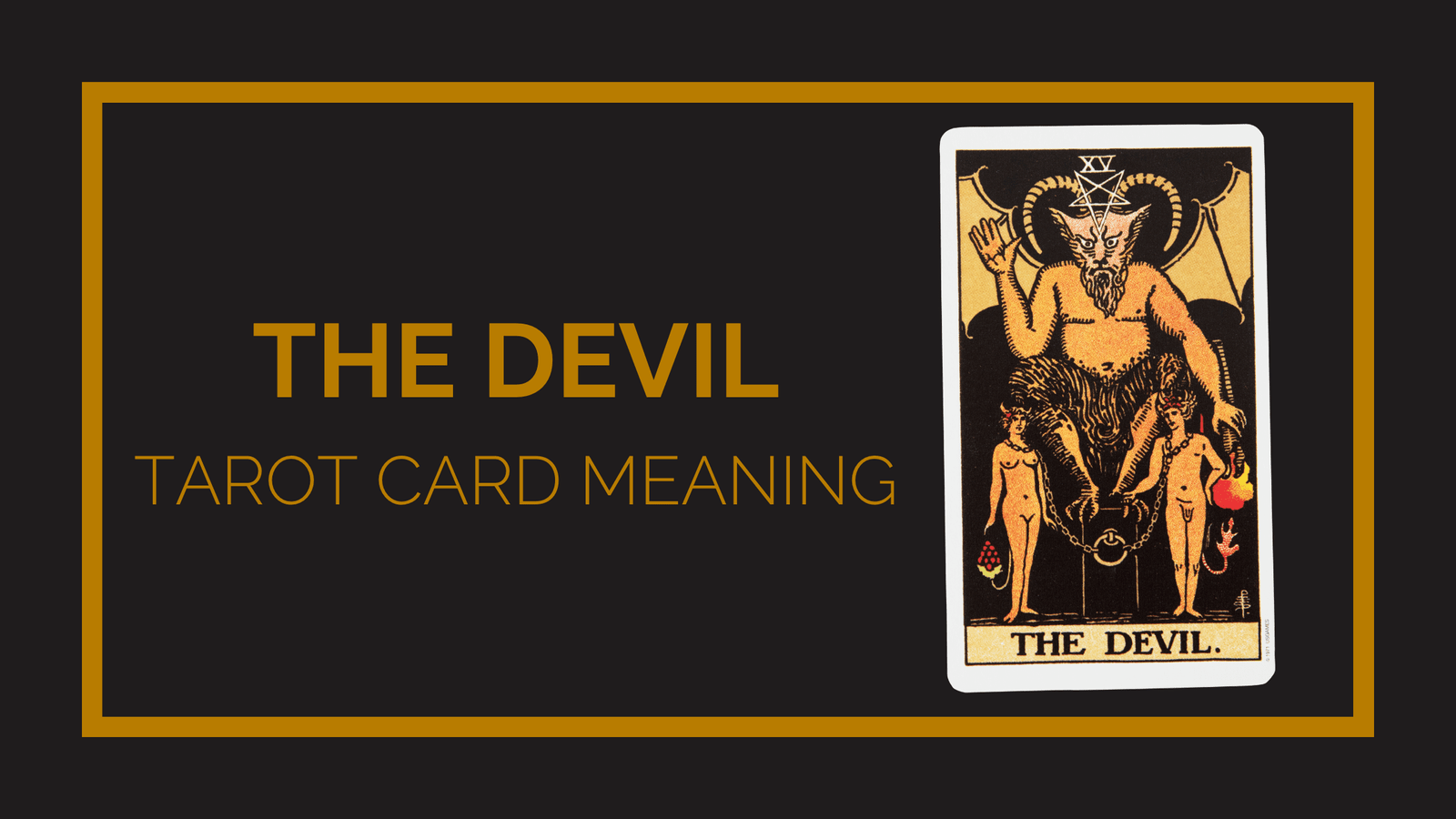 The devil tarot card meaning | tarot with gord