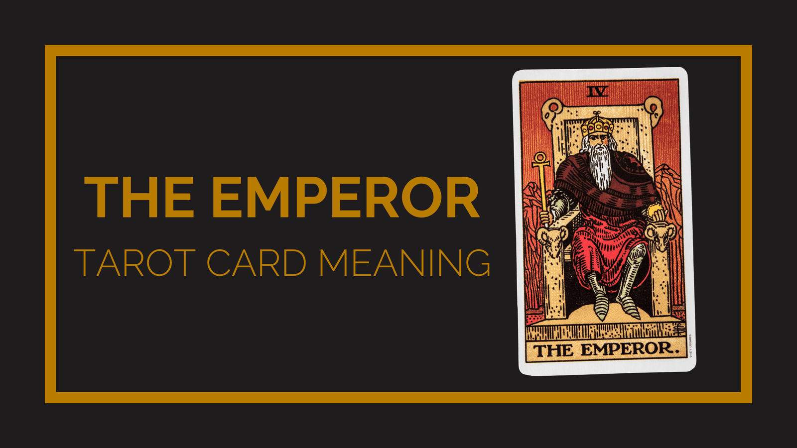 The emperor tarot card meaning | tarot with gord