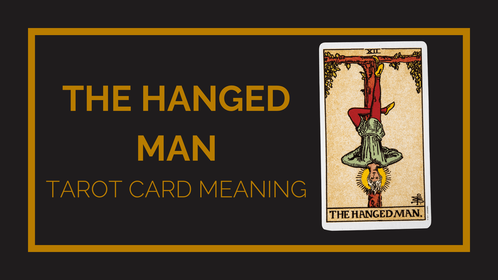 The hanged man tarot card meaning | tarot with gord
