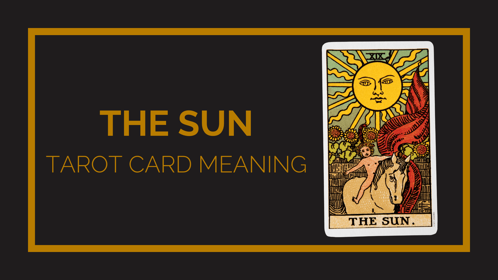The sun tarot card meaning | tarot with gord