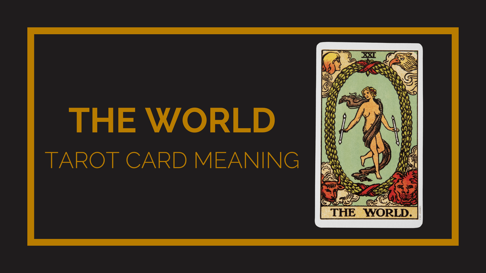 The world tarot card meaning | tarot with gord