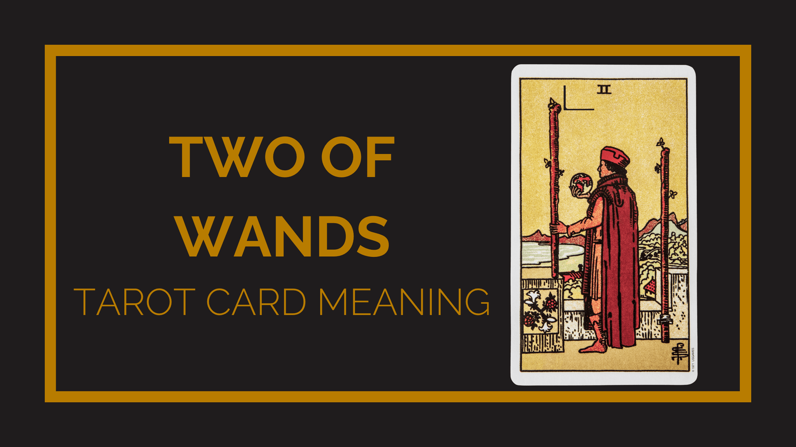 Two of wands tarot card meaning | tarot with gord