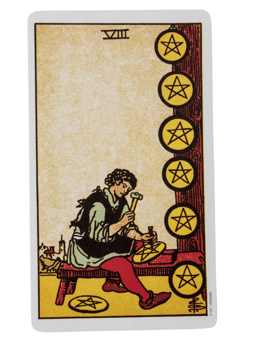 Eight of pentacles | tarot with gord