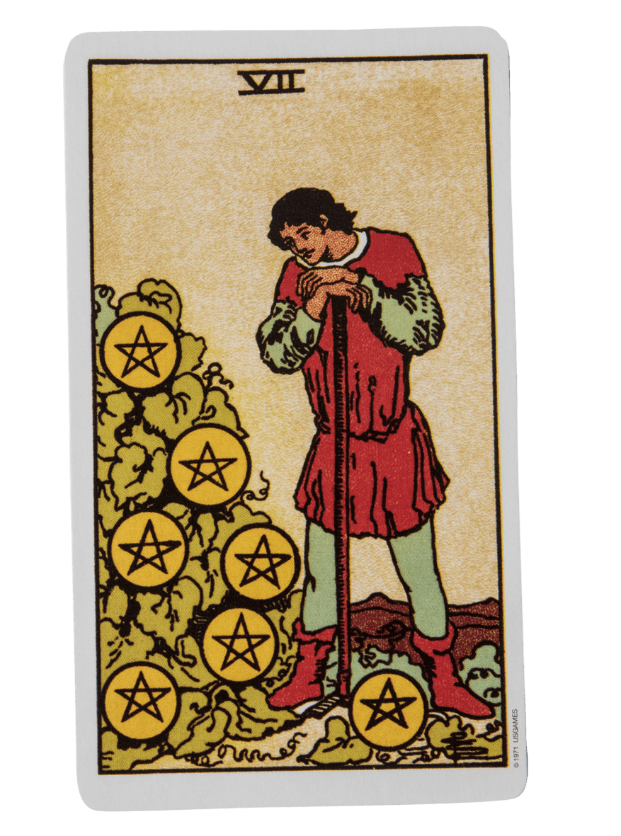 Seven of pentacles