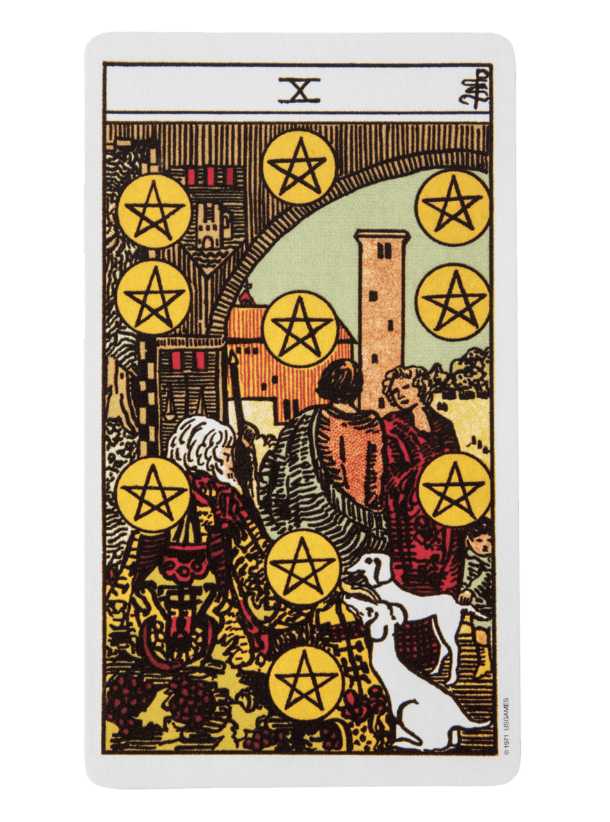 Ten of pentacles