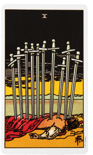 Ten of swords | tarot with gord