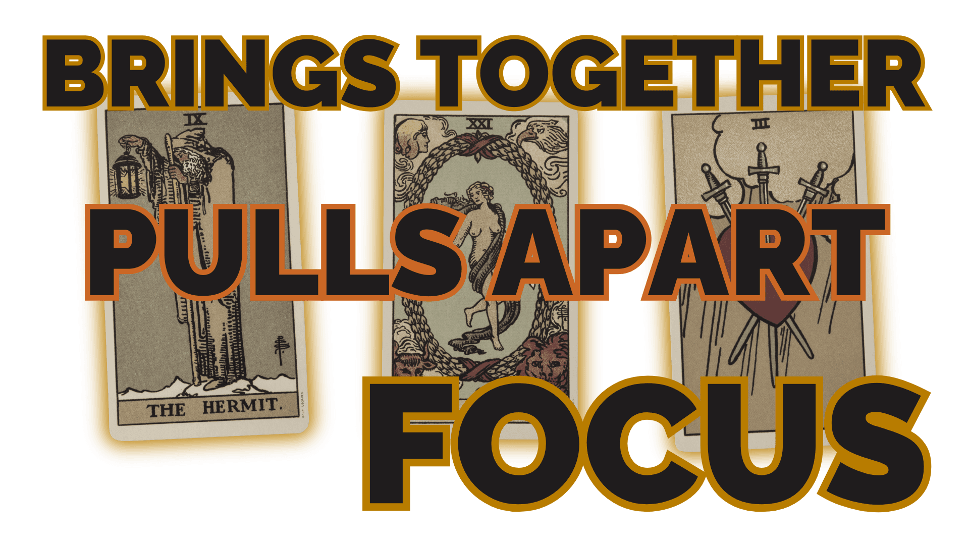 Brings together pulls apart focus