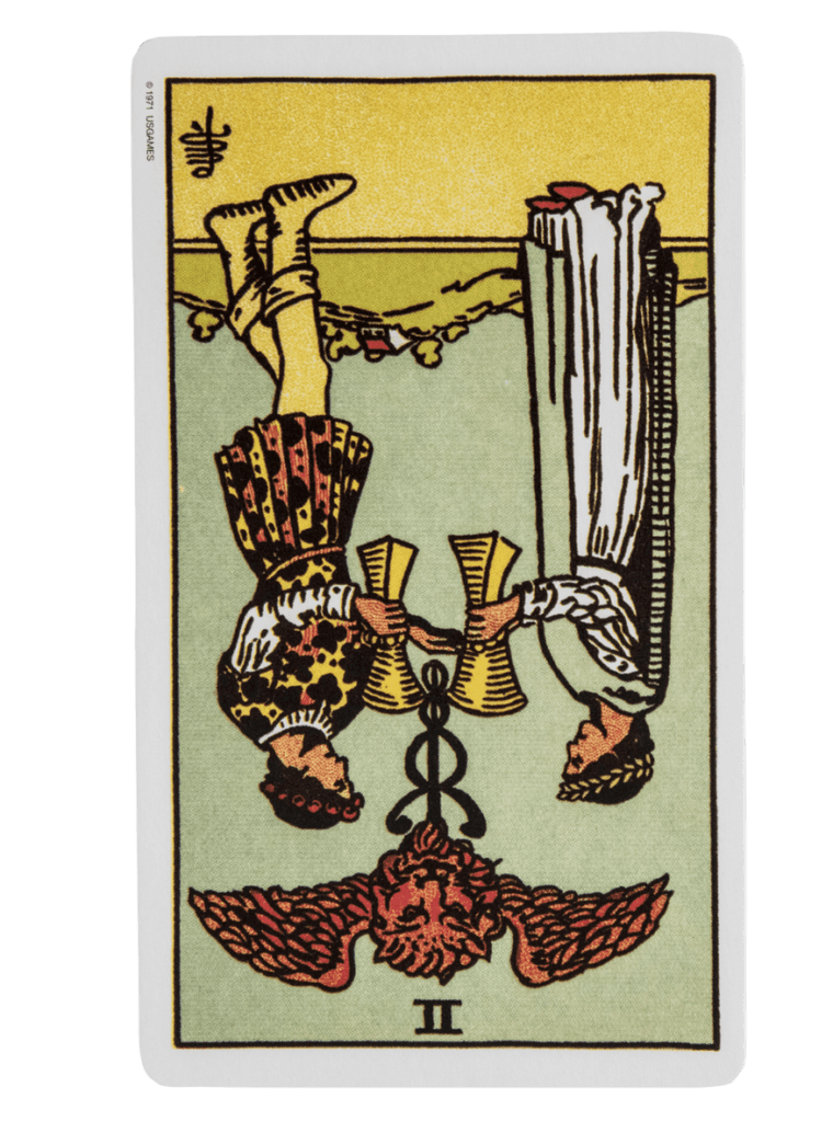 Two of cups reversed