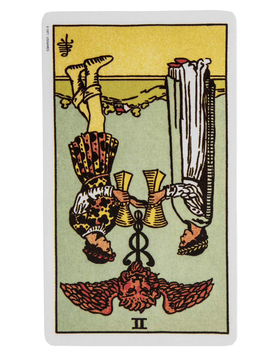 Two of cups edited | tarot with gord